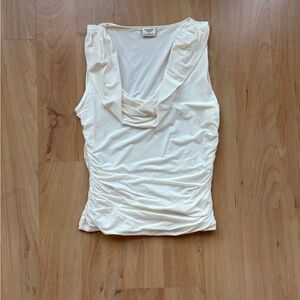 Abercrombie & Fitch Cream Ruched Top